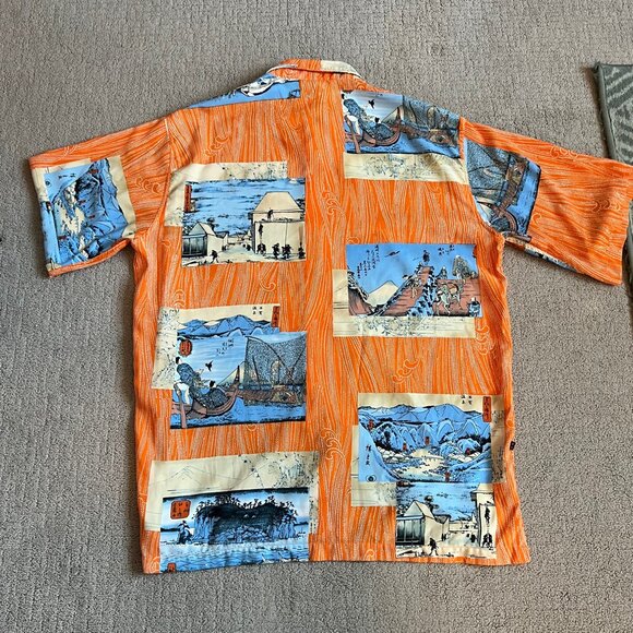 Vintage Phat Farm Men’s Button Up Shirt Japanese Shogun Shirt Sz XL Samurai Y2K - Picture 11 of 11